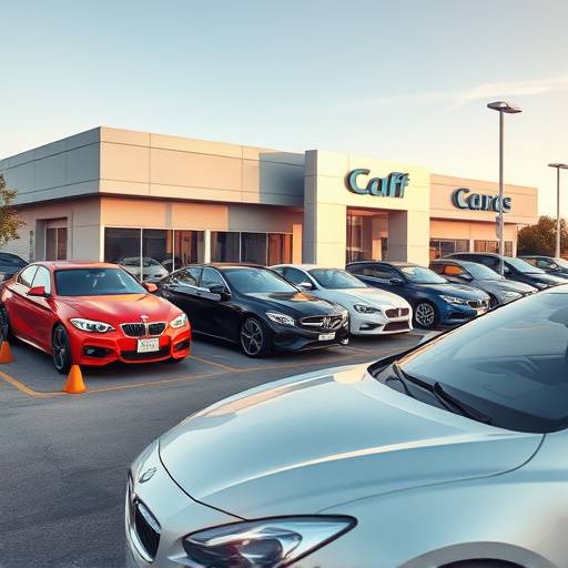 Apex Motors dealership exterior during daytime with various cars on display