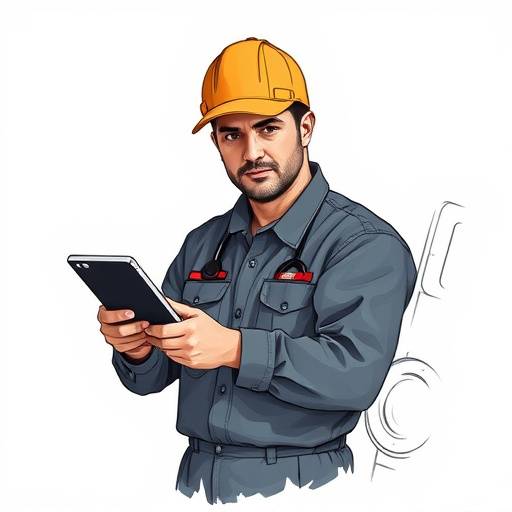 Apex Motors technician performing routine maintenance on a customer's vehicle