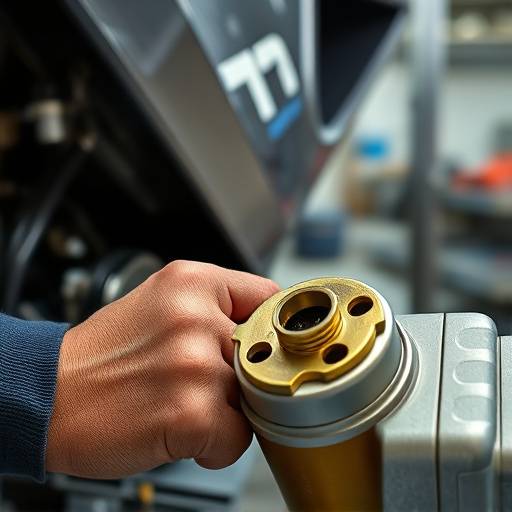 Mechanic performing an oil change on a car engine